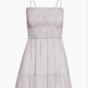 Aritzia Wilfred tempest chiffon sleeveless dress S, New, ice lavender